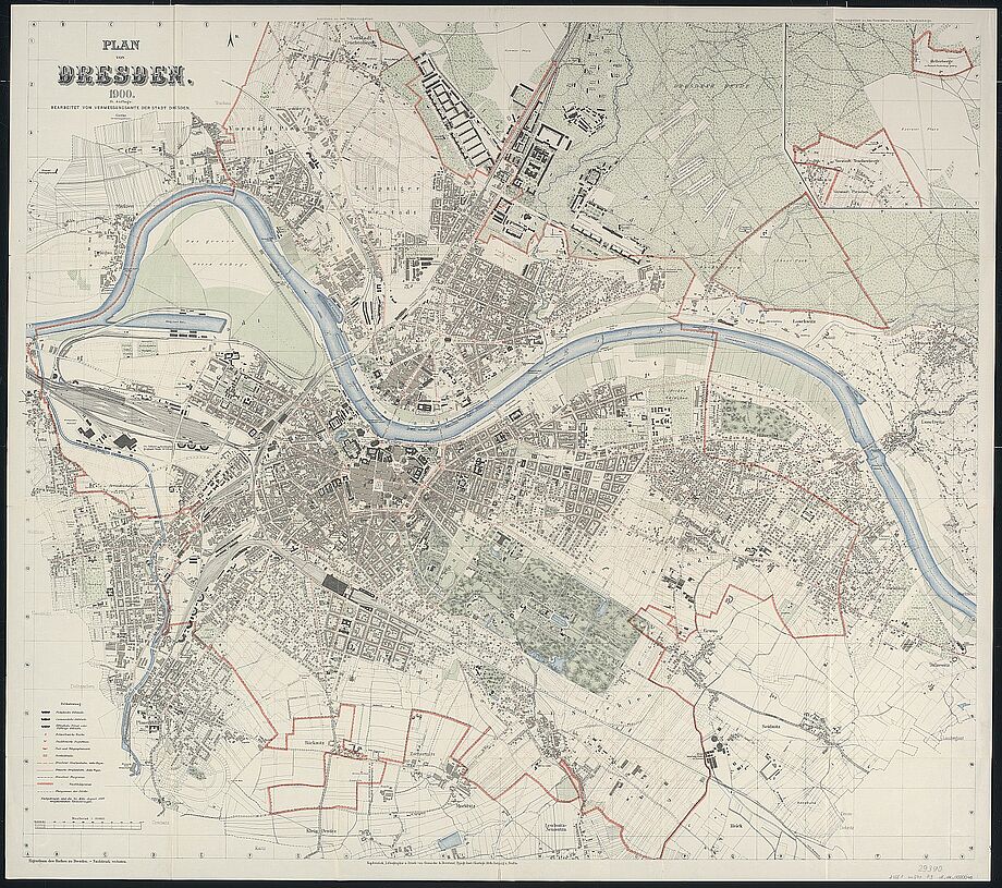 Plan der Stadt Dresden