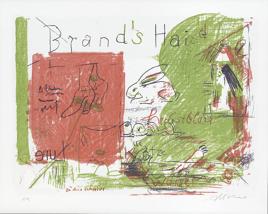 Illustration zu Arno Schmidt´s Kurzroman „Brands Haide“, 2011