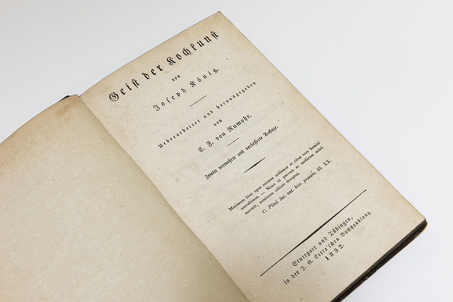 Eckart Witzigmanns Exemplar der zweiten Auflage von Carl Friedrich von Rumohrs ‚Geist der Kochkunst‛