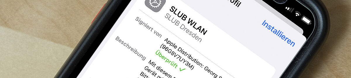 WLAN-Zugang mit dem gesichertem Netzwerk SLUB