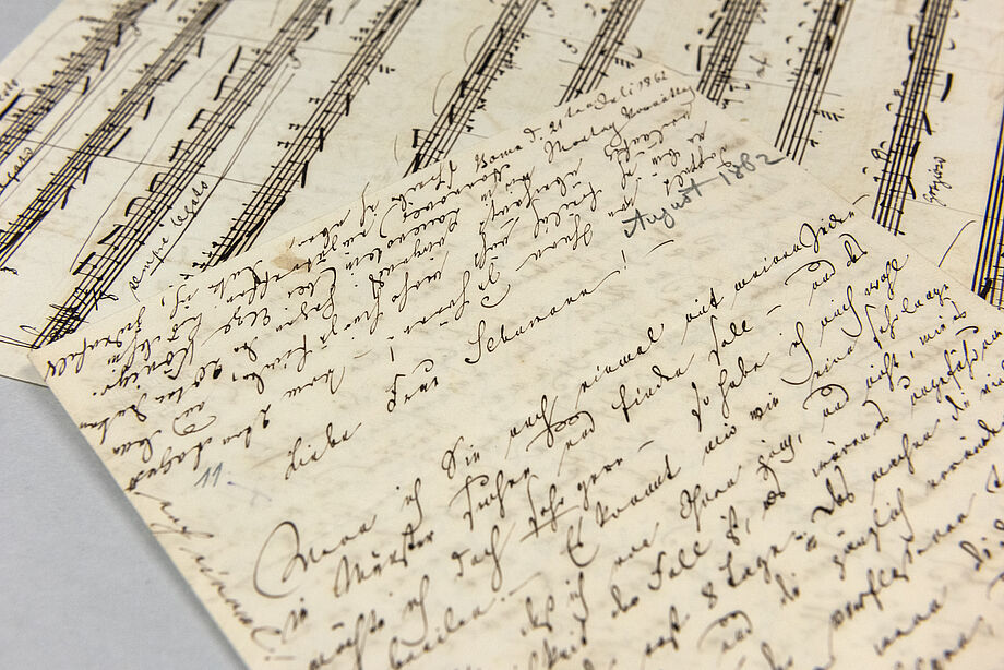 Eigenhändiger Brief Ernst Rudorff an Clara Schumann mit Noten, 21. Juli 1862, SLUB Dresden, Mscr.Dresd.App.3222,B,11