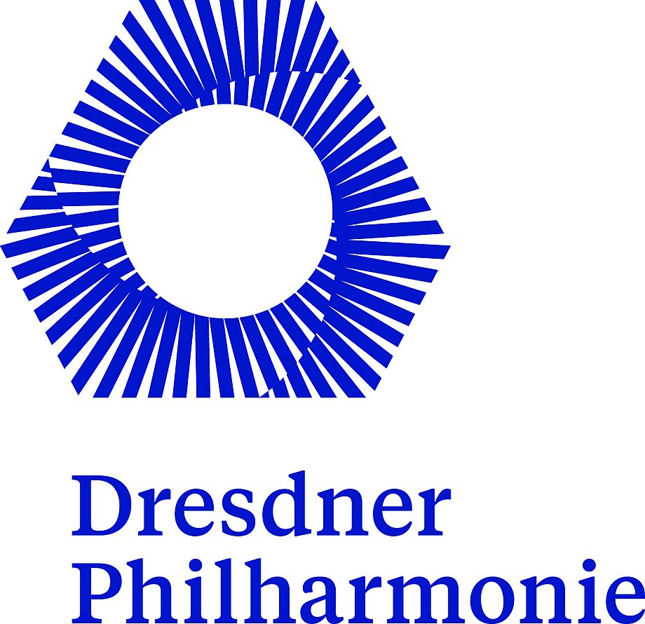 Logo der Dresdner Philharmonie in Blau